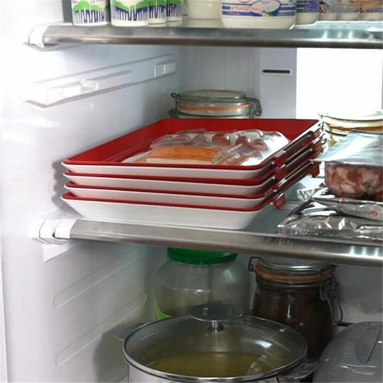 Food Preservation Tray Vacuum Seal Reusable Stackable Plastic BPA Free Food  Storage Container For Refrigerator & Freezer 