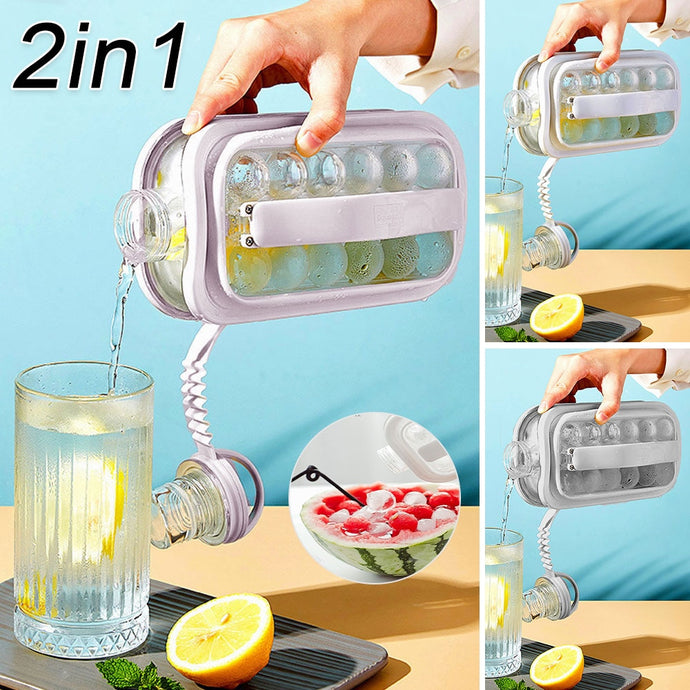2-in-1 Ice Kettle - Ice Ball Maker & Cold Water Bottle
