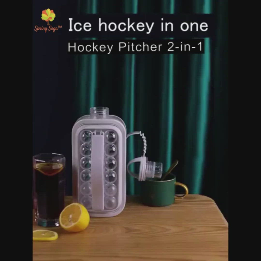 One piece PP ice hockey pot 2 in 1 making ice kettle ice cube mold